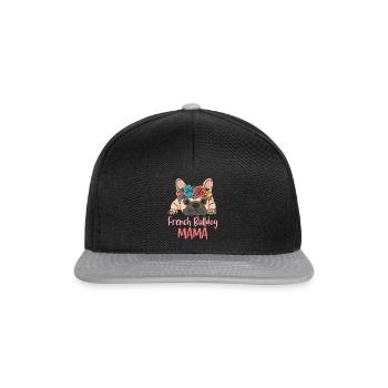 FRENCHIE MAMA - Snapback Cap - Schwarz/Grau - Vorne