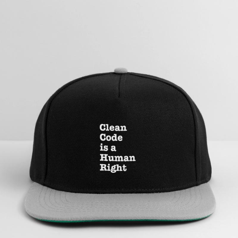 Clean Code is a Human Right - Funny Gift Programer Snapback Cap