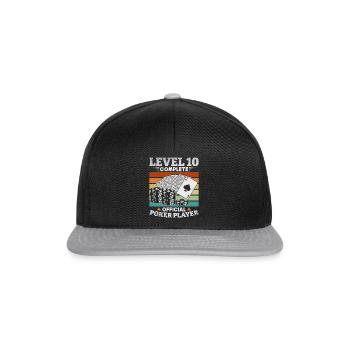 Poker Game Level 10 Close Official - Snapback Cap - black/grey - Front
