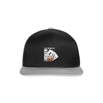 Les joueurs de poker sont facilement distraits par le poker et les chats - Casquette snapback - noir/gris - Devant