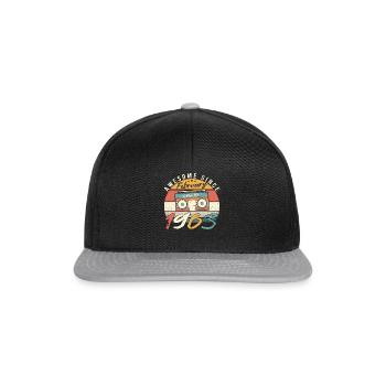 Millésime 1963 en février - Casquette snapback - noir/gris - Devant