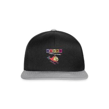 Helicopter Meme - Snapback Cap - Schwarz/Grau - Vorne