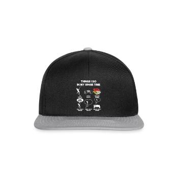 Angeln - Snapback Cap - Schwarz/Grau - Vorne