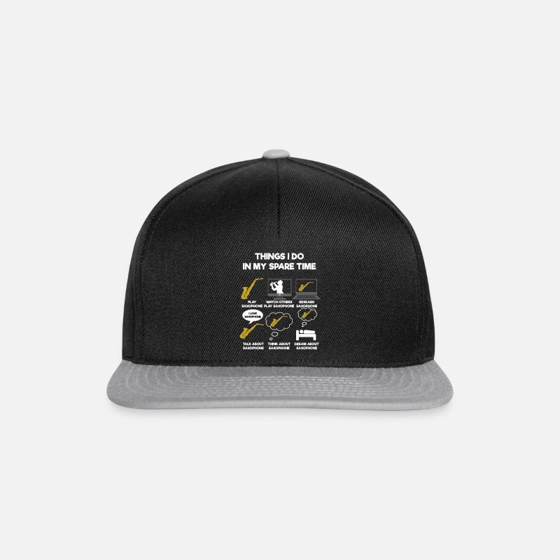 Saxophone - Casquette snapback - noir/gris