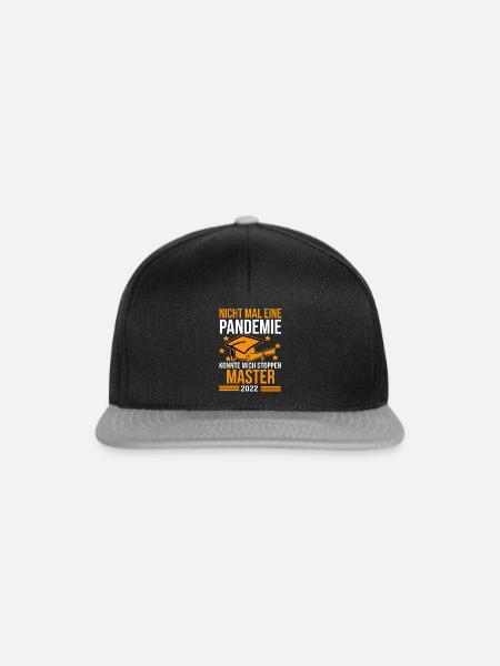 Master 2022 Pandemie - Lustiger Spruch Abschluss - Snapback Cap - Schwarz/Grau