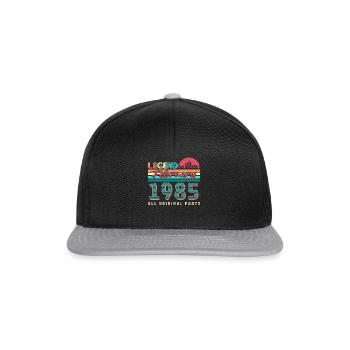 Né en février 1985 Retro - Casquette snapback - noir/gris - Devant