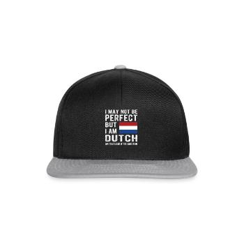 Dutch Netherlands Dutch origin - Snapback Cap - black/grey - Front