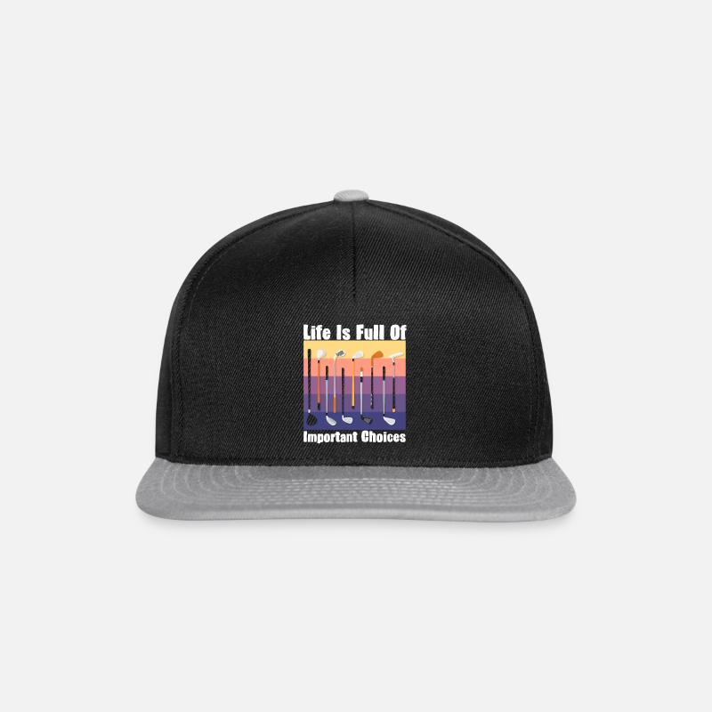 Golf - Golfer - Snapback Cap - Schwarz/Grau