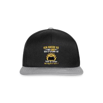 Taxifahrer Ü60 Geburtstag 60 Jahre Taxi Fahren - Snapback Cap - Schwarz/Grau - Vorne