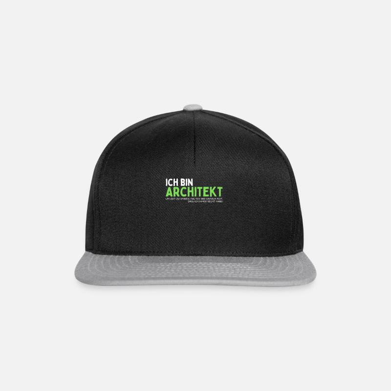 Architekt Lustiges Architekten Spruch - Snapback Cap - Schwarz/Grau