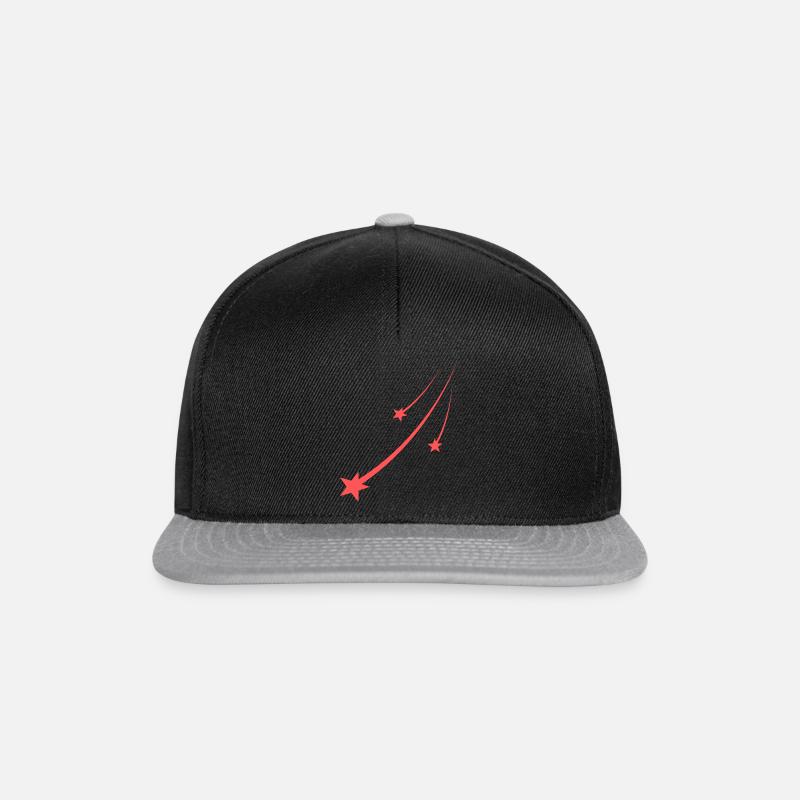 Sterne Oranges Design - Snapback Cap - Schwarz/Grau