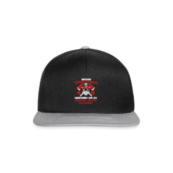 Feuerwehrmann Feuerwehr 40 Geburtstag 40 Jahre - Snapback Cap - Schwarz/Grau - Vorne