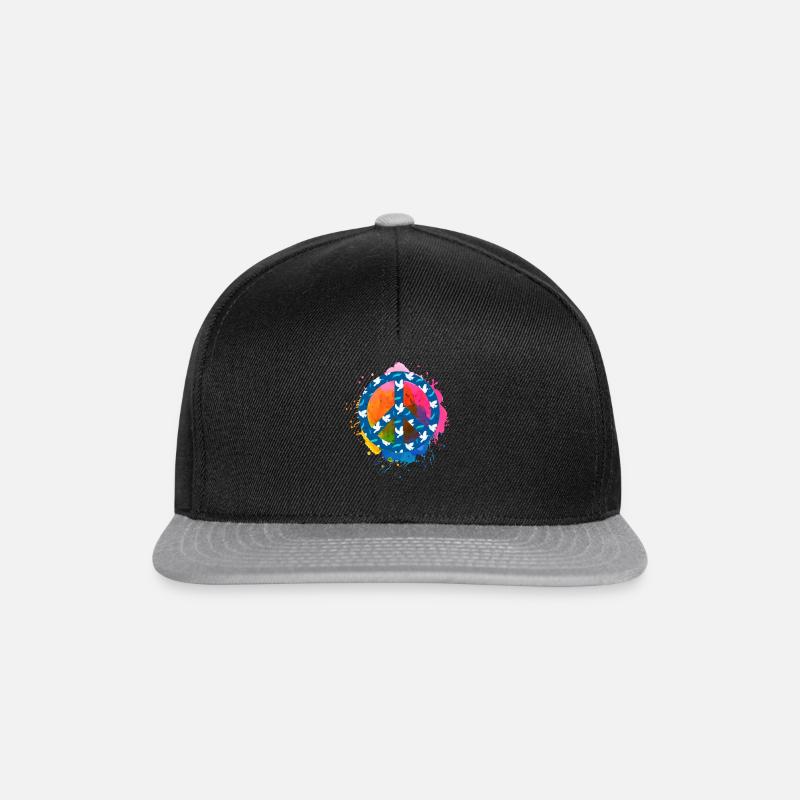 Make Peace not War - Peace Sign - Peace - Snapback Cap - black/grey