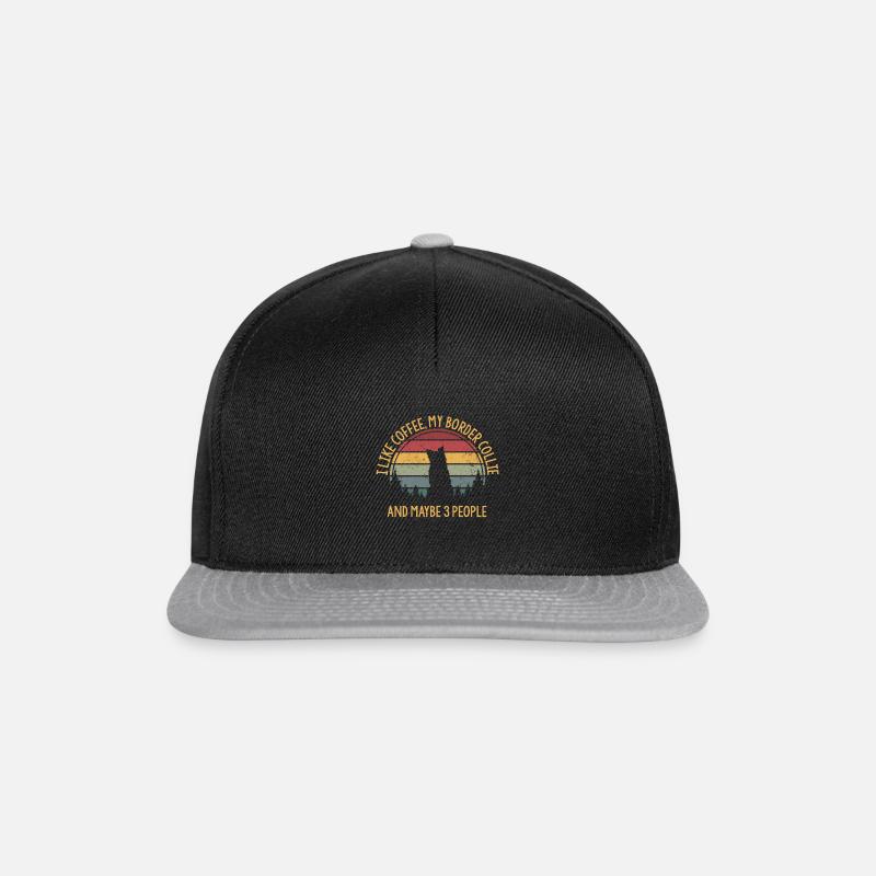 Coffee and my border collie Kaffee - Snapback Cap - Schwarz/Grau