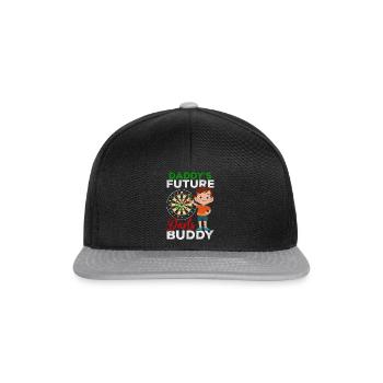 Darts Baby Dart Spieler Boy Daddy's Future Darts - Snapback Cap - Schwarz/Grau - Vorne