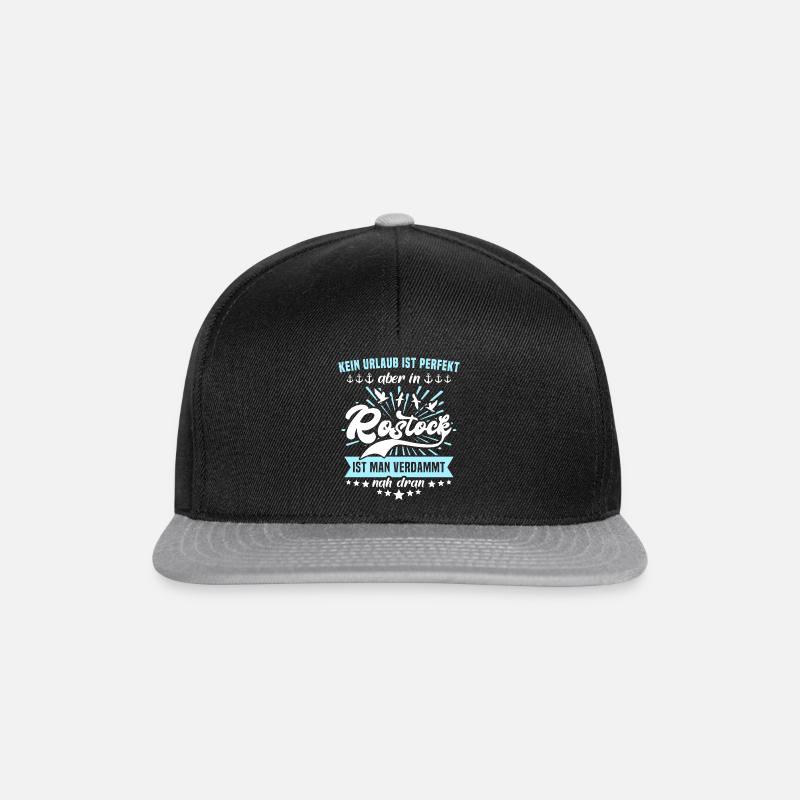 Rostock Ostsee Rostocker - Snapback Cap - Schwarz/Grau