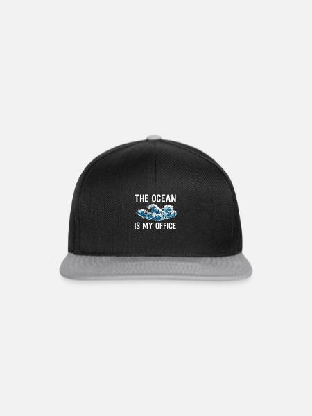 Meeresbiologie - Snapback Cap - Schwarz/Grau