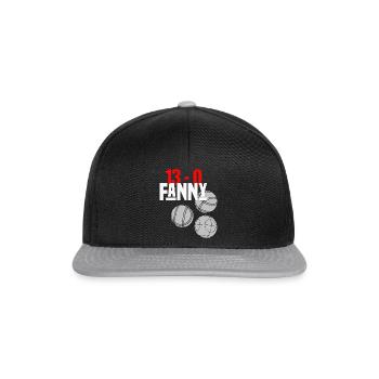 fanny 13 0 Idée cadeau original pour petanqueur. - Casquette snapback - noir/gris - Devant