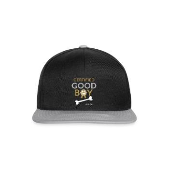 Hund - Certified Good Boy - Snapback Cap - Schwarz/Grau - Vorne