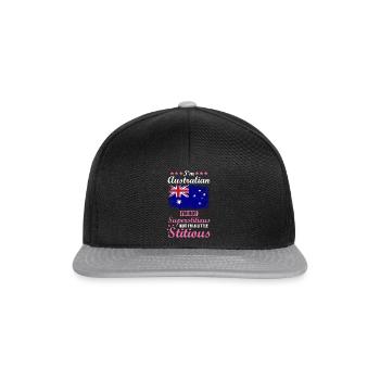 Australian Gift Funny Saying Australia - Snapback Cap - black/grey - Front
