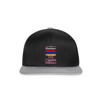 Armenian Woman Superstitious Stitious - Snapback Cap - black/grey - Front
