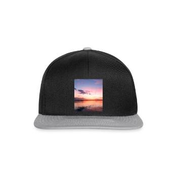 Sonnenuntergang - Snapback Cap - Schwarz/Grau - Vorne