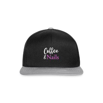 Chemise cadeau Café & Ongles - Casquette snapback - noir/gris - Devant