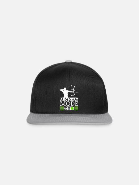 Archery Mode On Bogenschießen Compoundbogen - Snapback Cap - Schwarz/Grau