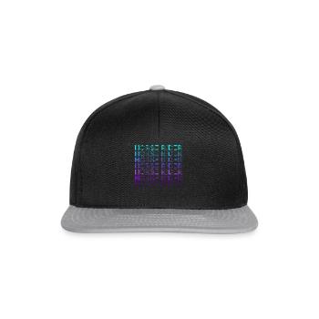 Pferd Reiter Reiten Reiten Dressur Retro - Snapback Cap - Schwarz/Grau - Vorne