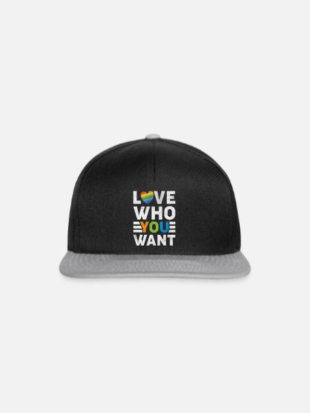 Pride Statement | Love Is Love - Snapback Cap - Schwarz/Grau
