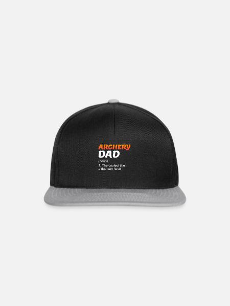 Bogenschützen Papa Bogenschießen - Snapback Cap - Schwarz/Grau
