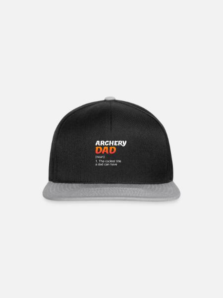 Bogenschützen Papa Bogenschießen - Snapback Cap - Schwarz/Grau