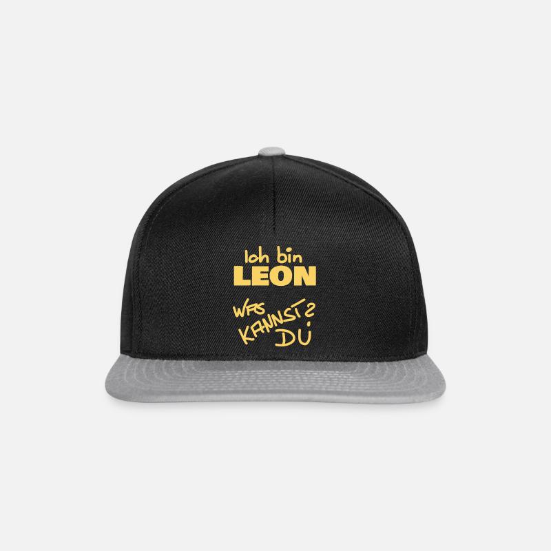Leon - Snapback Cap - Schwarz/Grau