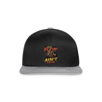 Quand la boue ne vole pas, motocross dirt bike - Casquette snapback - noir/gris - Devant