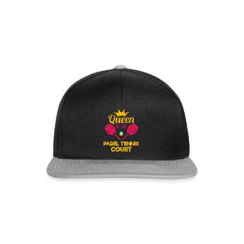 Padel Paddle Tennis Sport Queen Heart I Gift - Snapback Cap - black/grey - Front