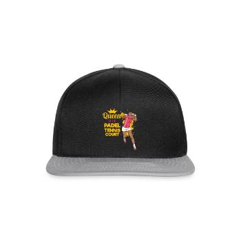 Padel Paddle Tennis Sport Queen Heart I Cadeau - Casquette snapback - noir/gris - Devant