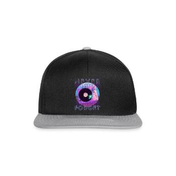 Never Forget Retro 80s 90s Nostalgia - Snapback Cap - black/grey - Front