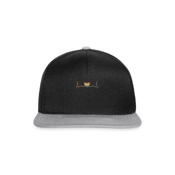 Lgbt Lesben Regenbogenfahne Bisexuell Queer - Snapback Cap - Schwarz/Grau - Vorne