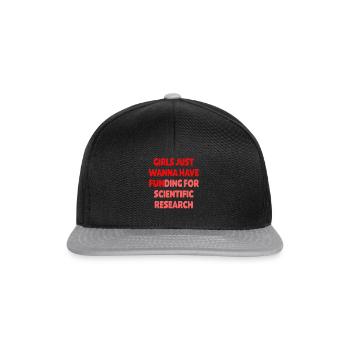 Girl Scientist Funding Scientific Research - Snapback Cap - black/grey - Front