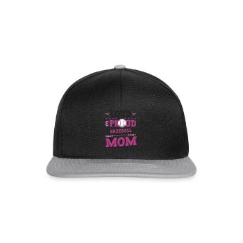 Laut und stolzer Baseball-Mutter - Snapback Cap - Schwarz/Grau - Vorne
