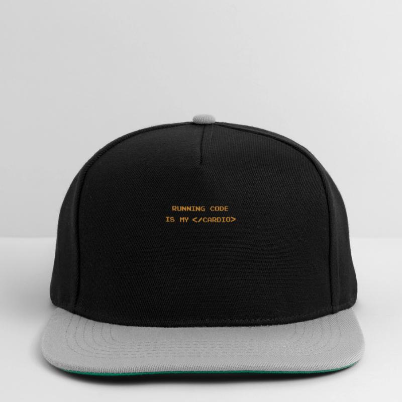 Running Code Is My Cardio Funny Coding Snapback Cap