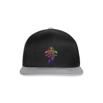 Wenn du nicht gerne surfst, wirst du mich - Snapback Cap - Schwarz/Grau - Vorne