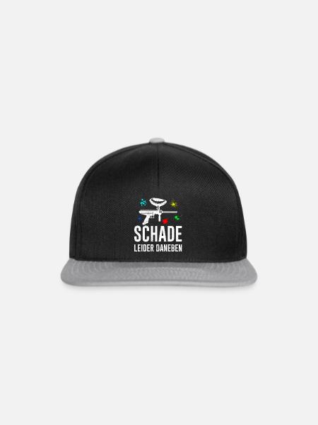 Schade leider daneben Paintball - Snapback Cap - Schwarz/Grau