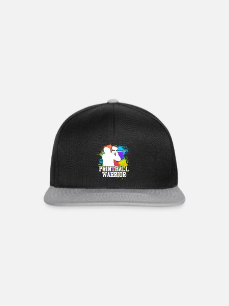 Paintball Warrior Paintballer - Snapback Cap - Schwarz/Grau