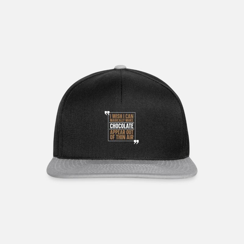 Schokolade Schoko Schoki - Snapback Cap - Schwarz/Grau