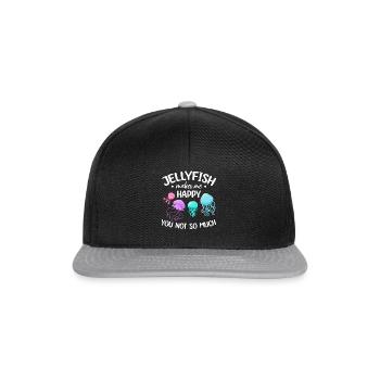 Les méduses me rendent heureux tu ne me fais pas tellement - Casquette snapback - noir/gris - Devant