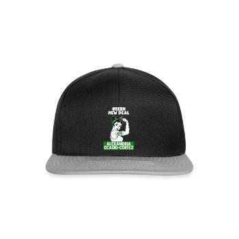 Ocasio-Cortez Latina Fuerta AOC Feminist - Snapback Cap - black/grey - Front