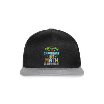 Funny Math Science Nerd Teacher Idea Birthday - Snapback Cap - Schwarz/Grau - Vorne