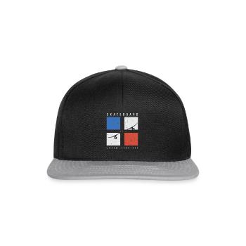 Skateboard - Casquette snapback - noir/gris - Devant