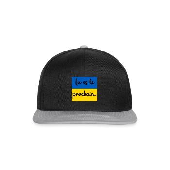 Ukraine drapeau tu es le prochain - Casquette snapback - noir/gris - Devant